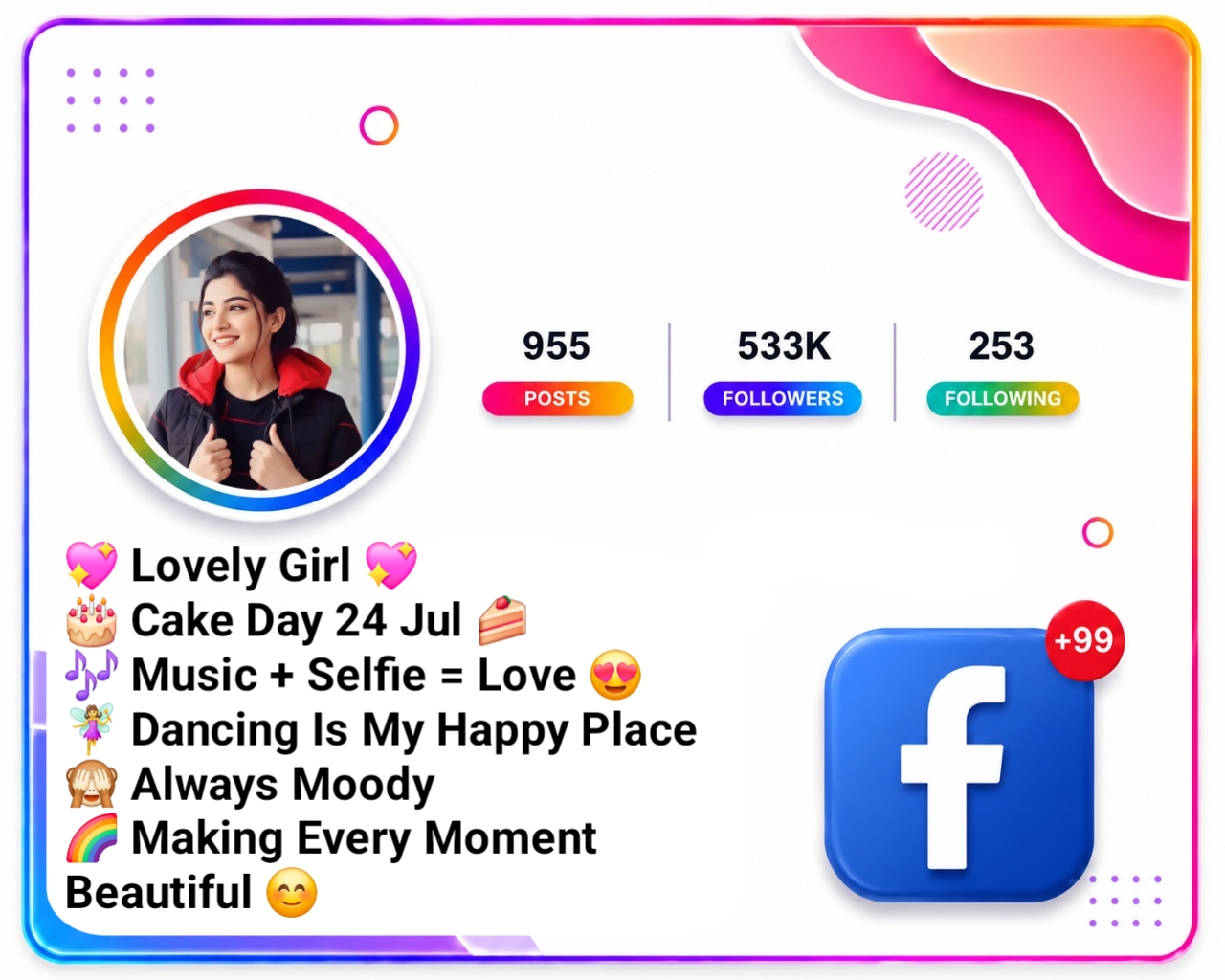 Facebook VIP Bio For Girls