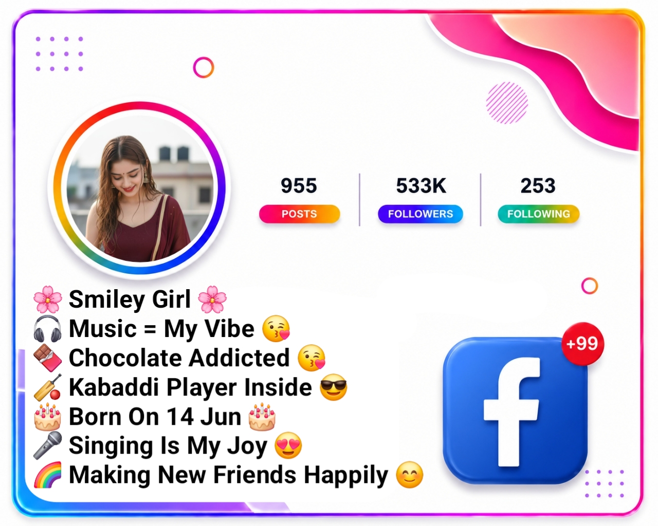 Facebook Bio Style For Girls