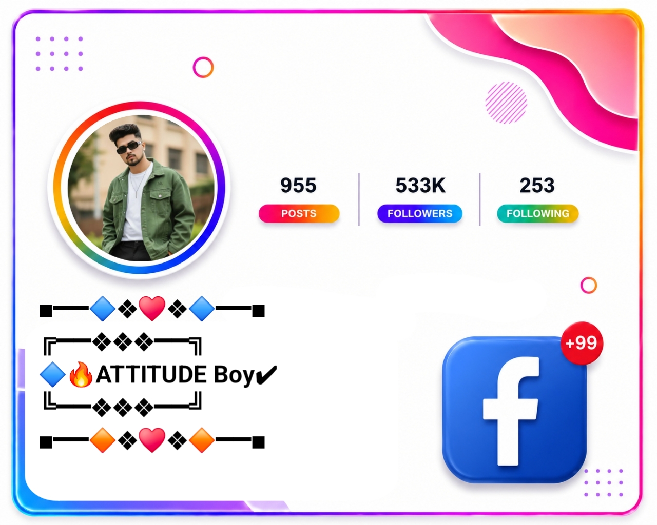 Facebook VIP Bio Stylish