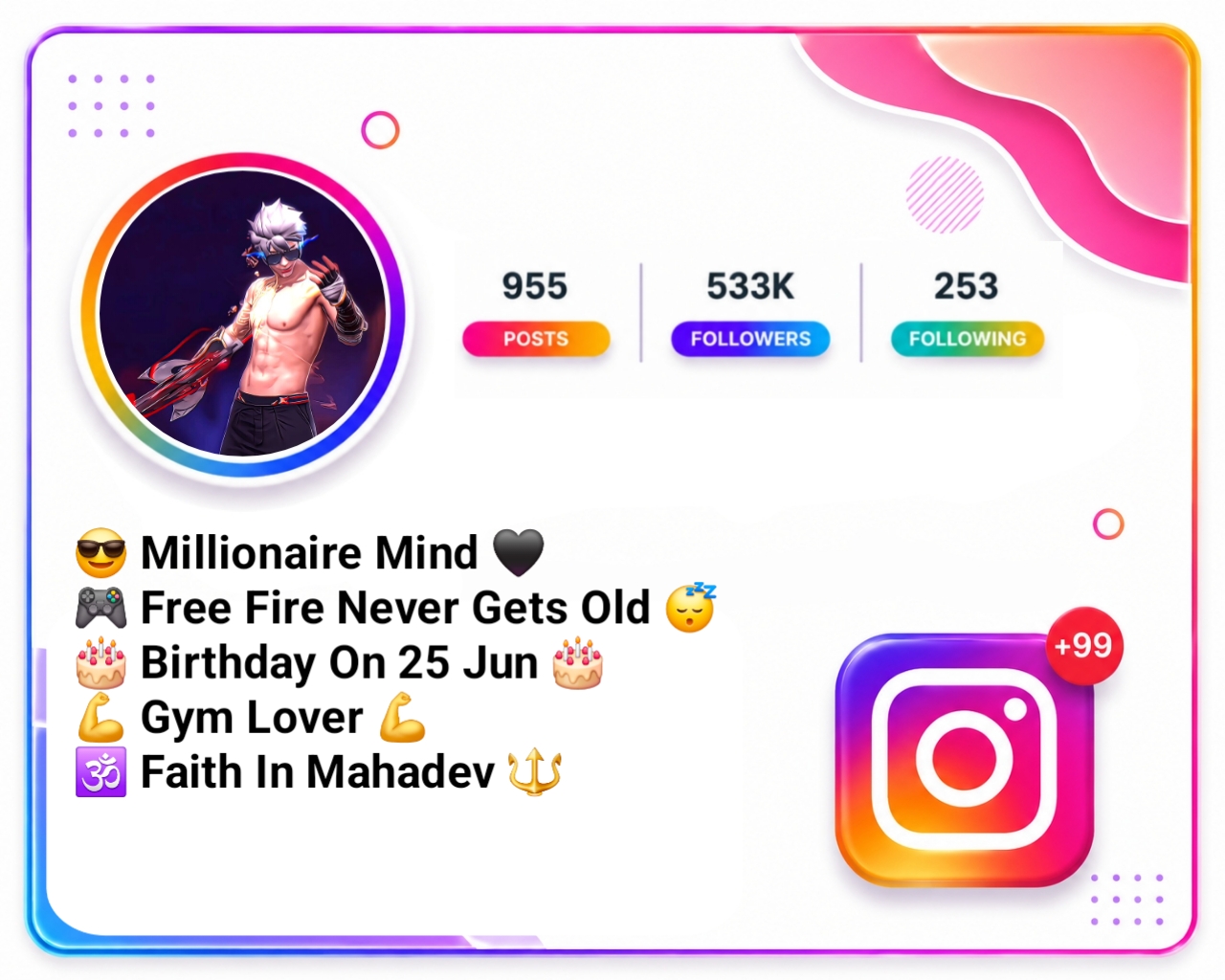 Stylish Instagram Bio Free Fire