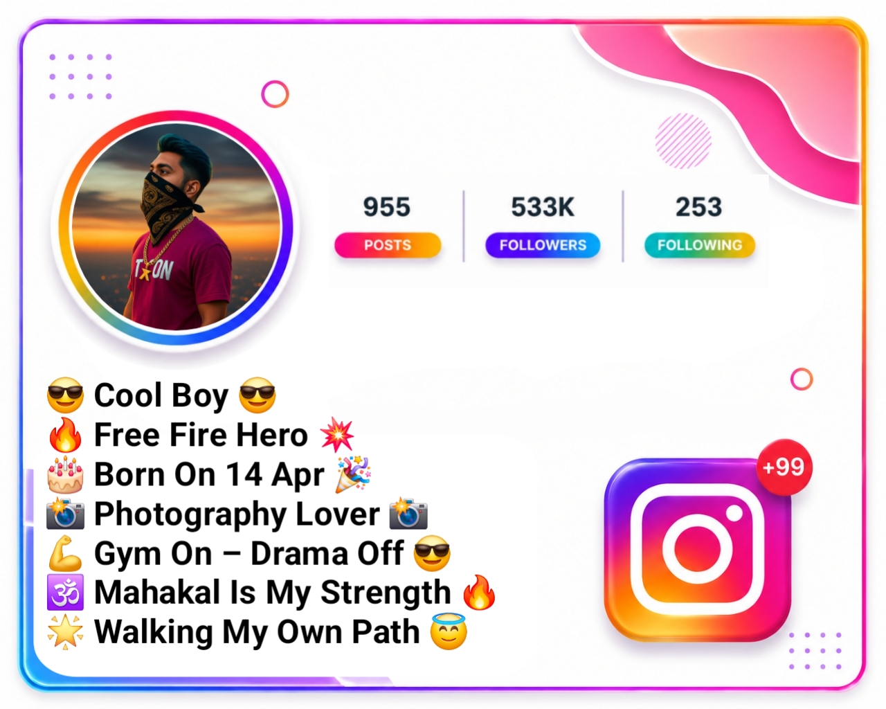 Free Fire Bio For Instagram