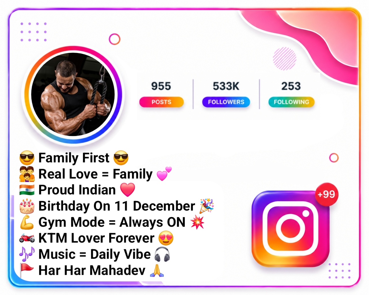 Gym Lover Instagram Bio