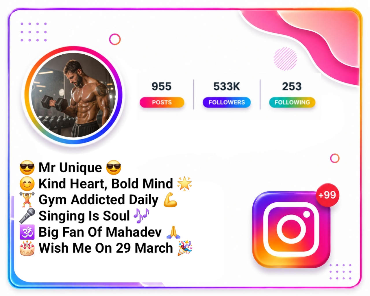 Attitude Gym Bio For Instagram