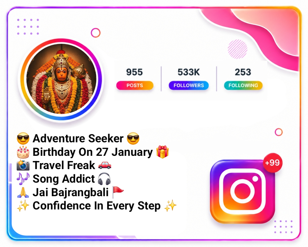 Bajrang Dal Bio For Instagram
