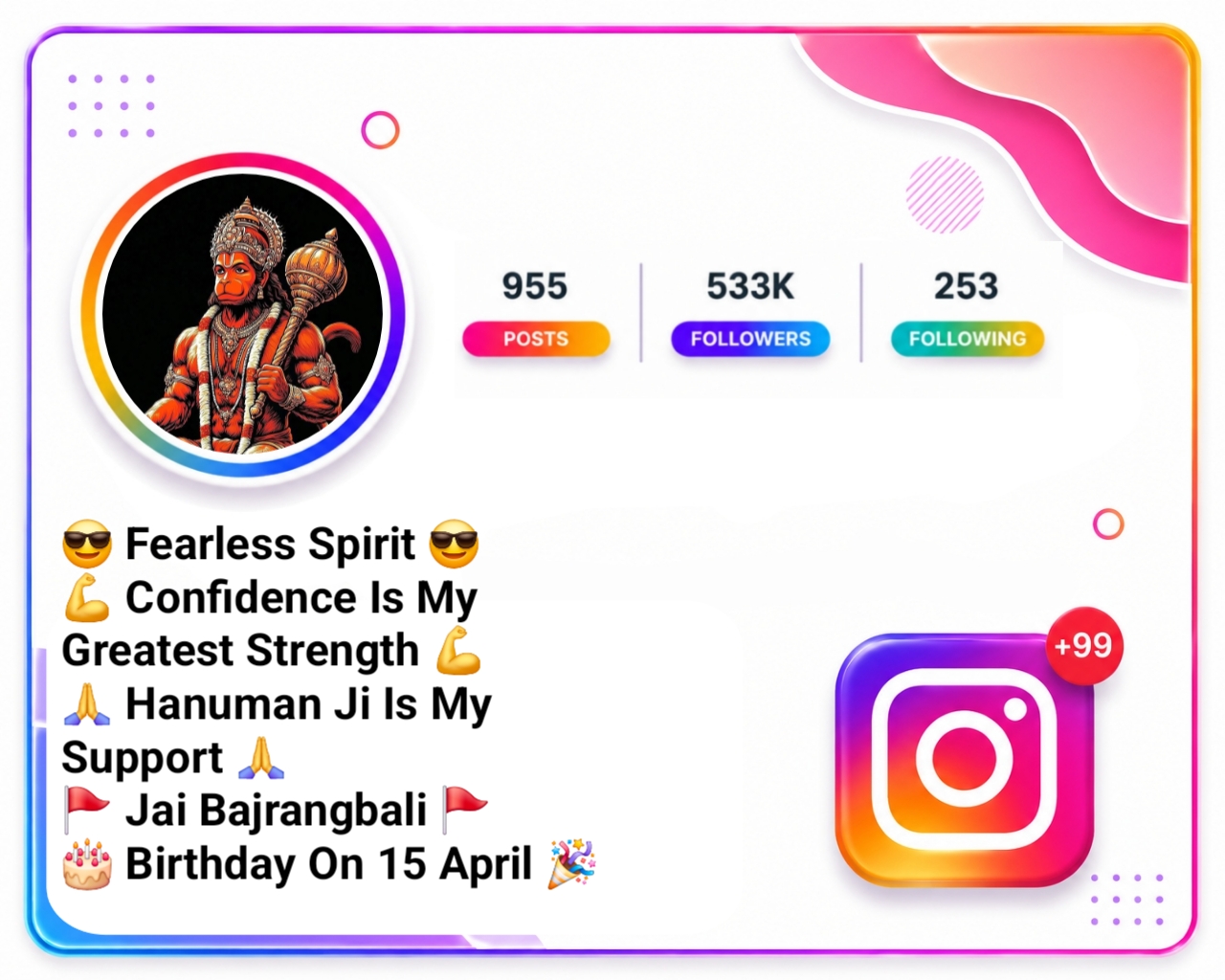 Jai Bajrangbali Bio For Instagram