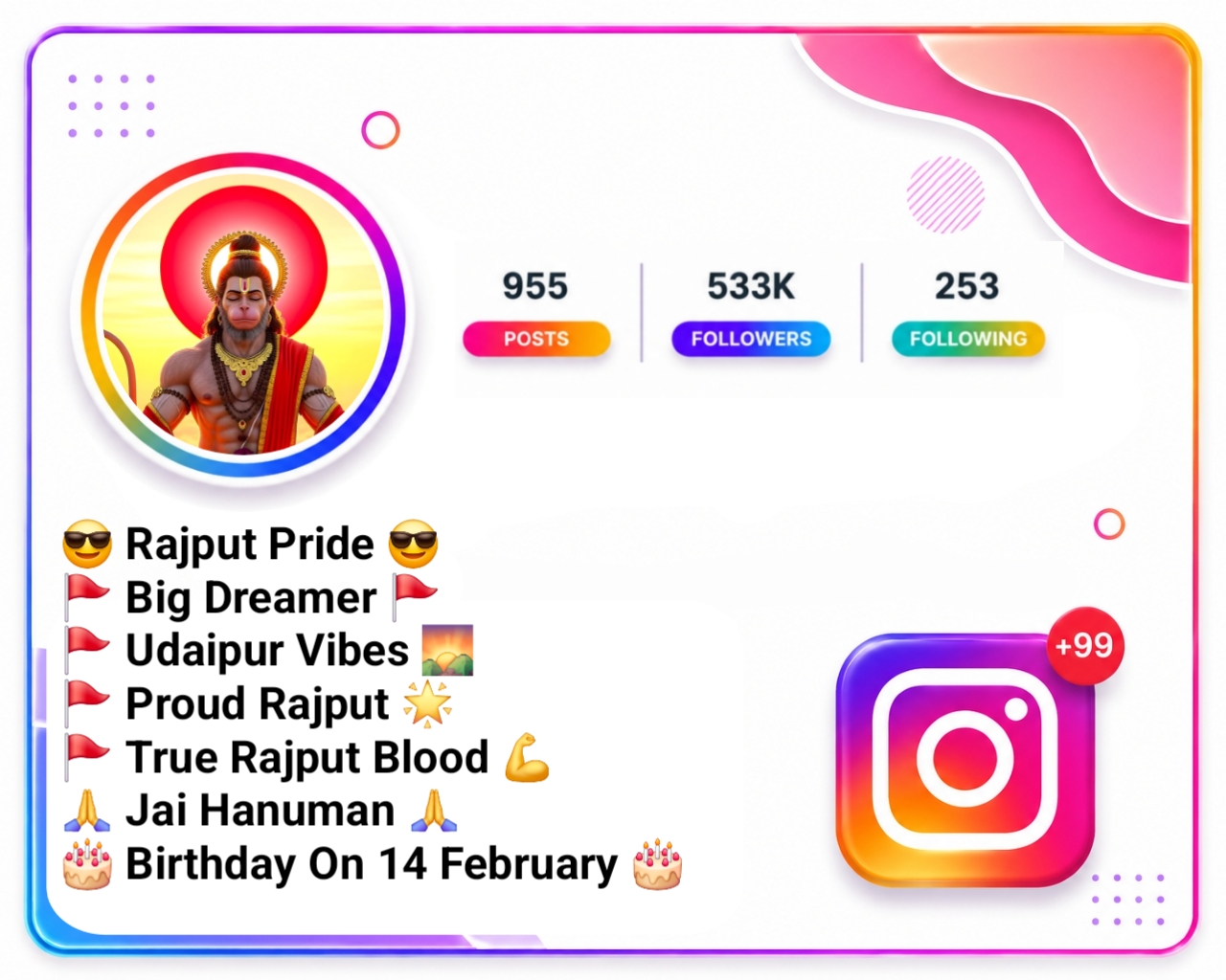 Attitude Hanuman Ji Bio For Instagram