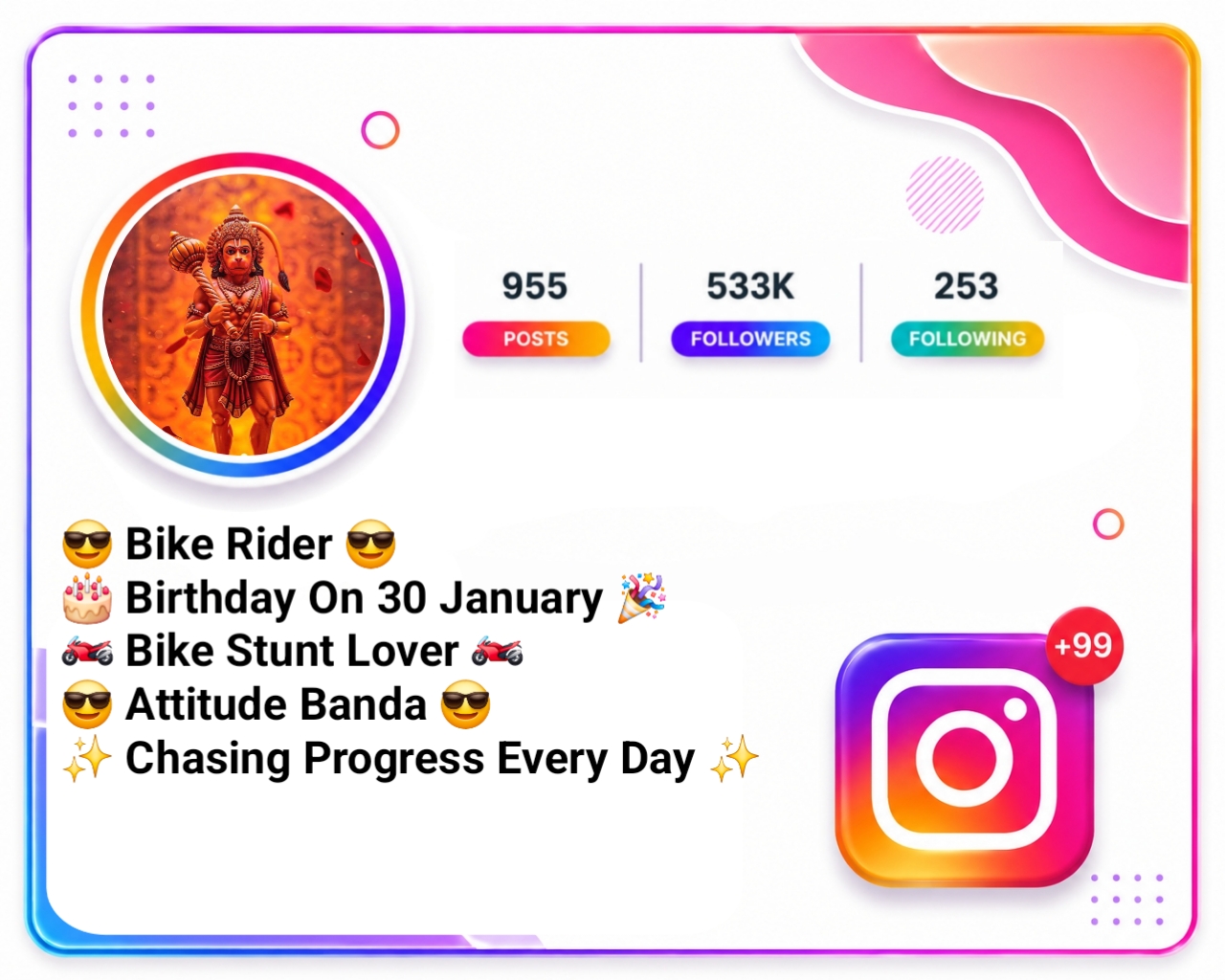 Instagram Bio For Hanuman Bhakt