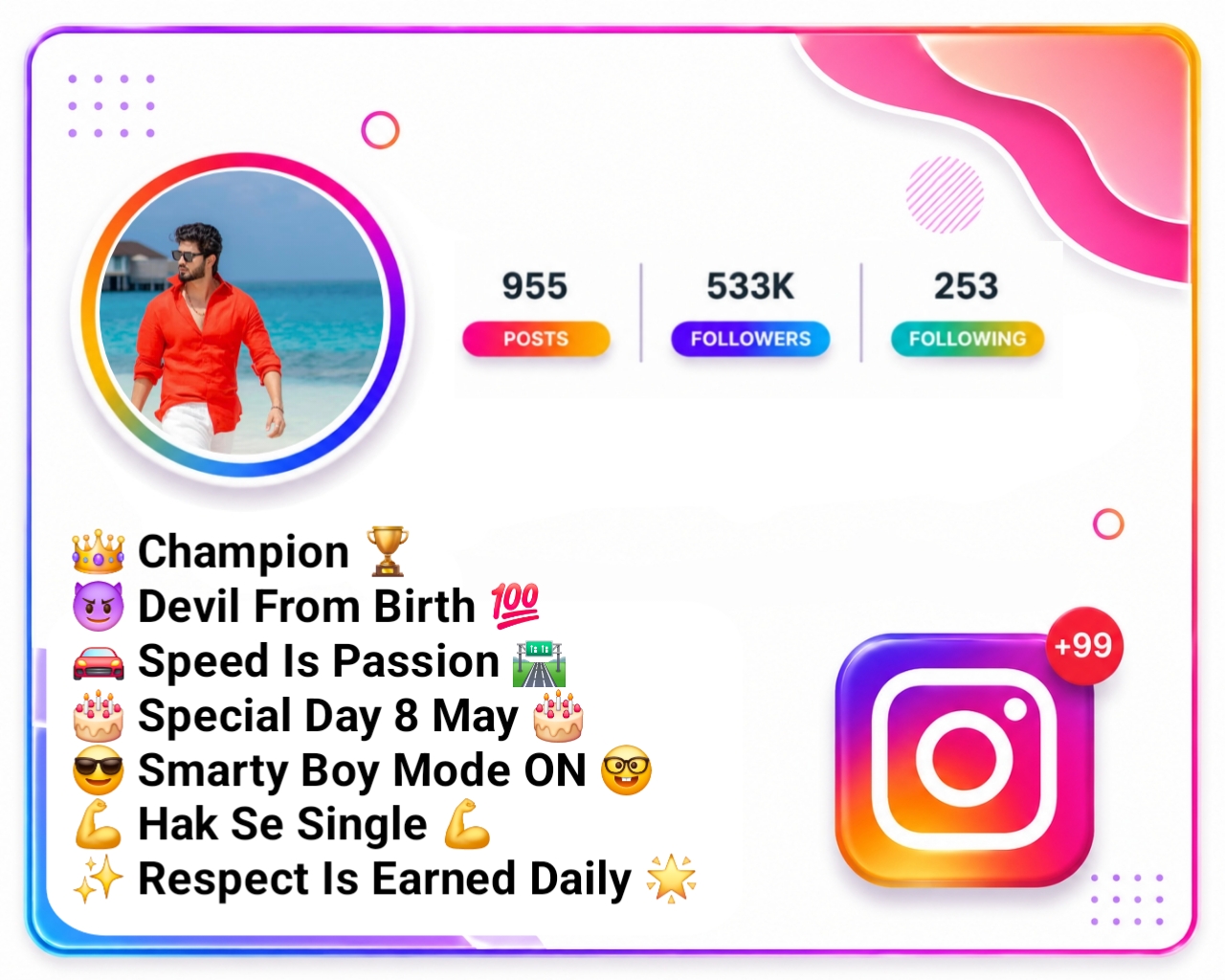 Instagram Bio For Boys Attitude