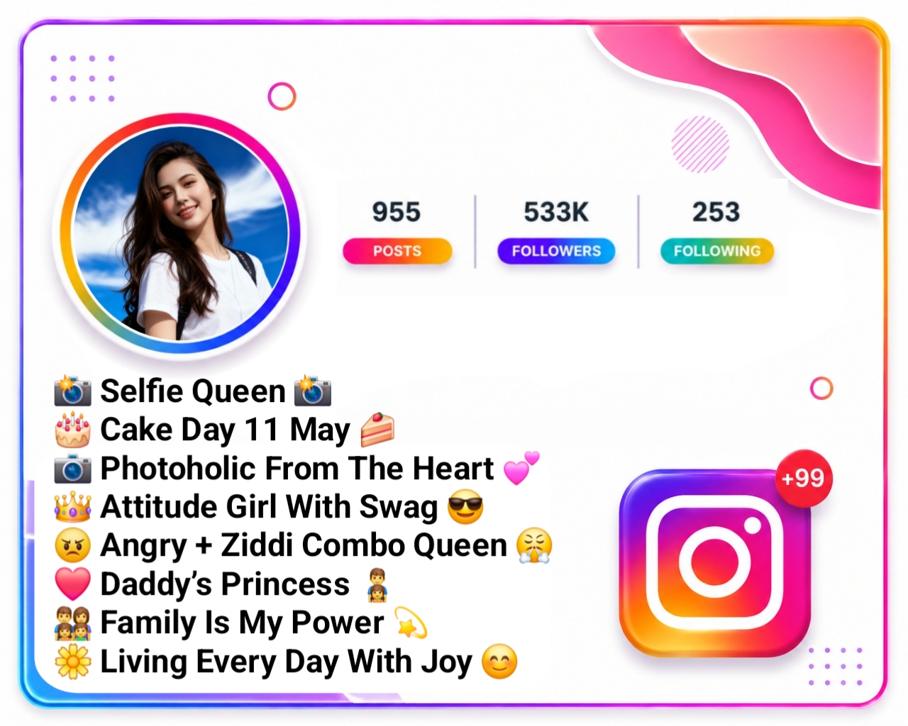 Instagram Vip Bio For Girls