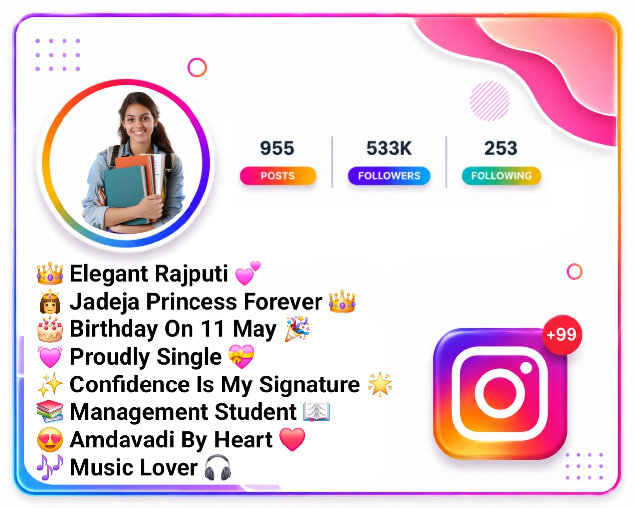 Stylish Instagram Bio For Students