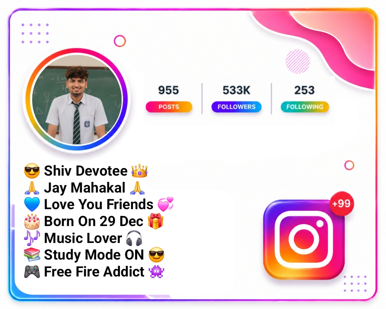 Instagram Bio For School Boys