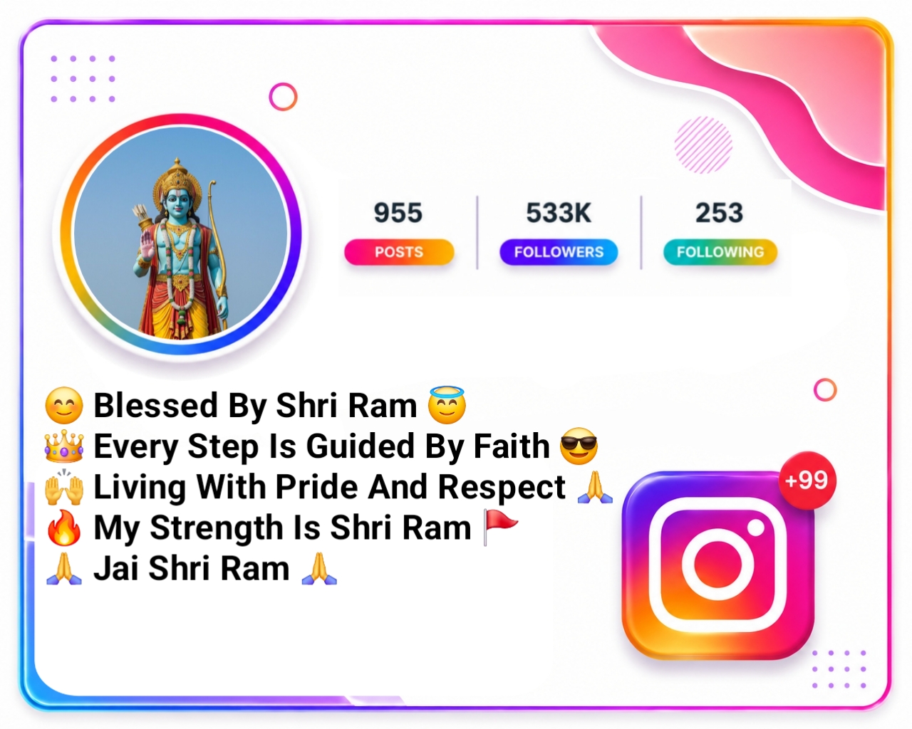 Ram Bhakt Bio For Instagram