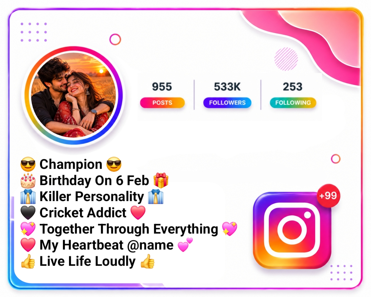 Cute Instagram Bio For Lovers