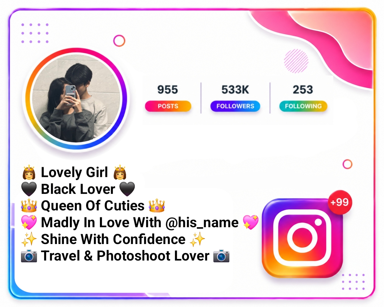 Romantic Love Bio For Instagram