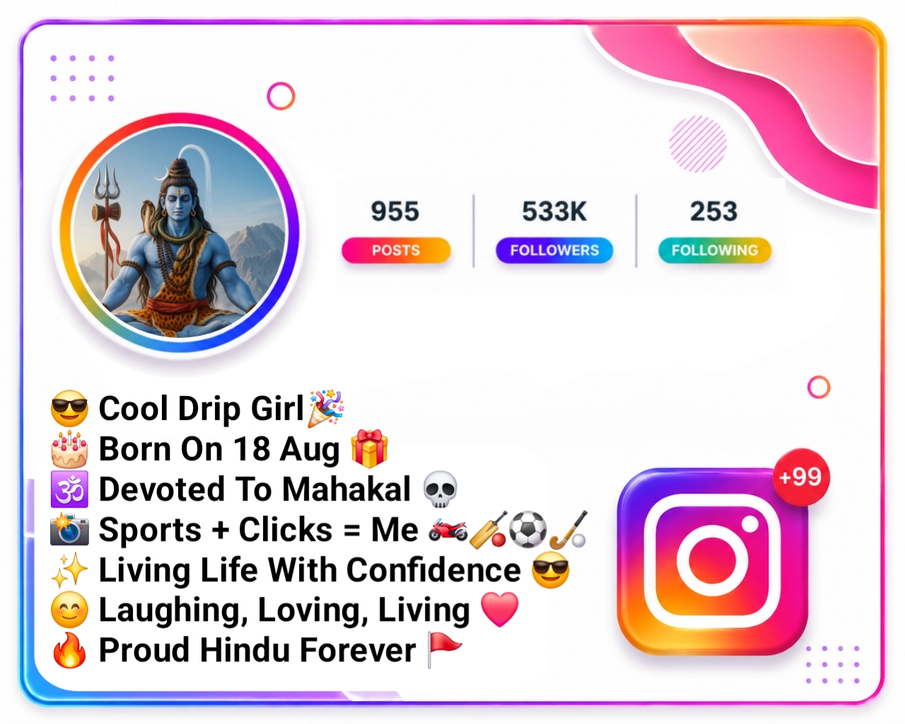 Mahakal Bio For Instagram For Girls