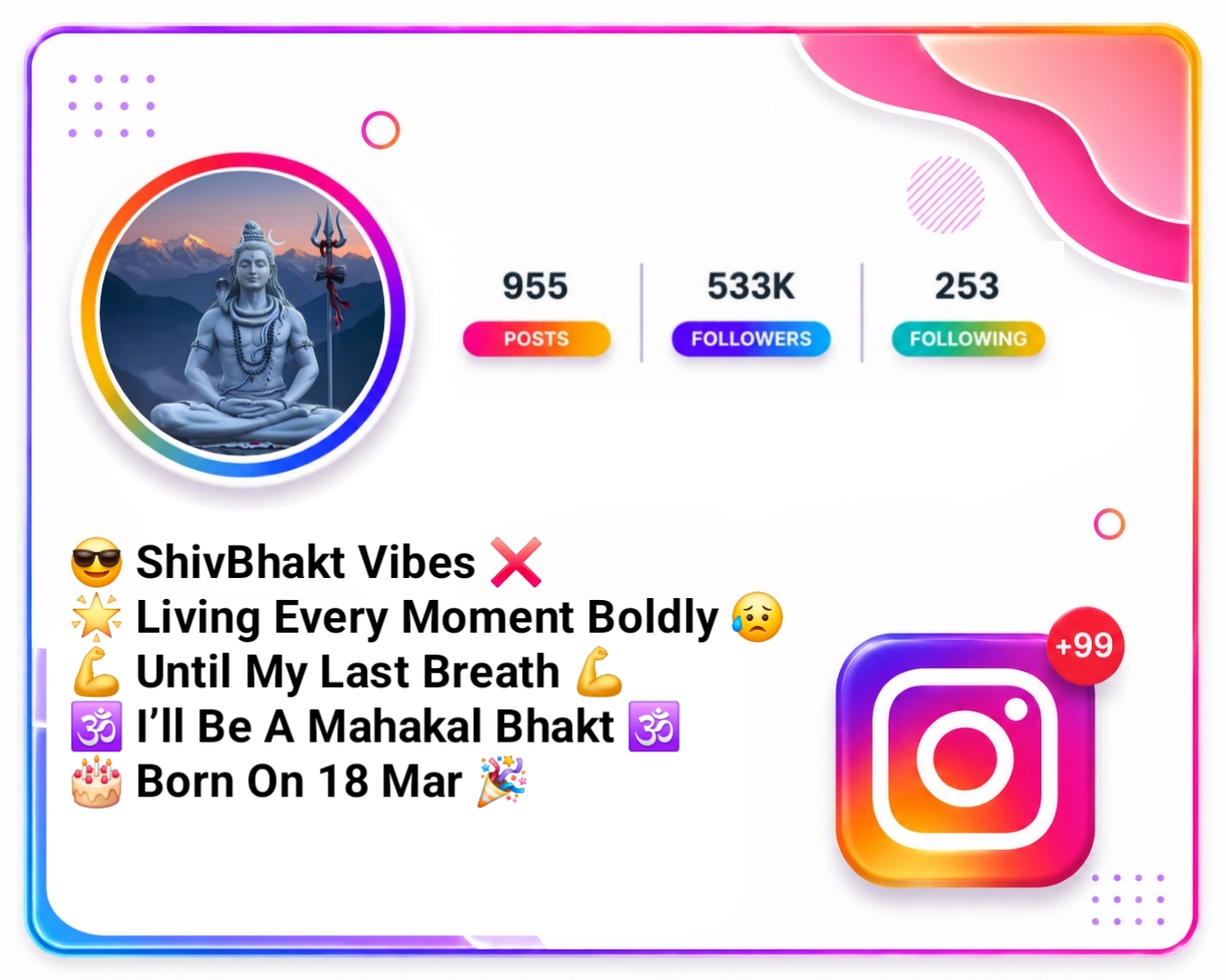 Instagram Bio Mahakal Bhakt