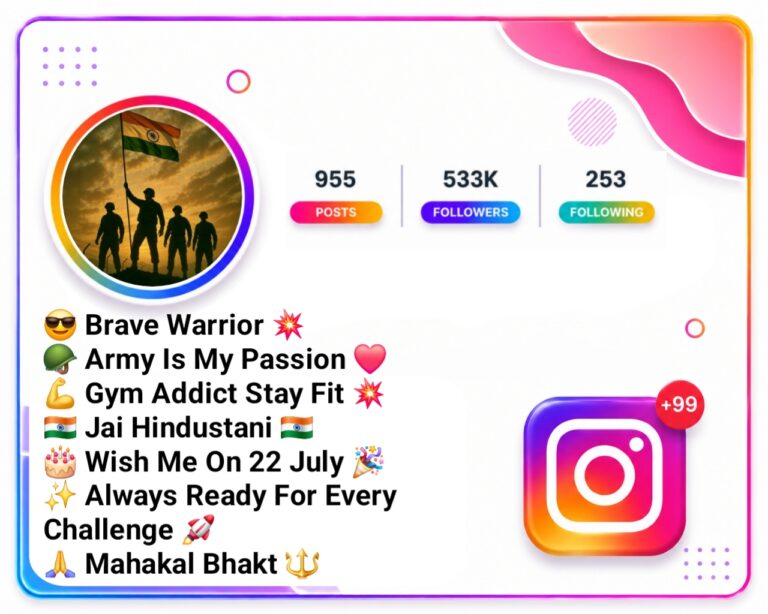 Indian Army Bio For Instagram